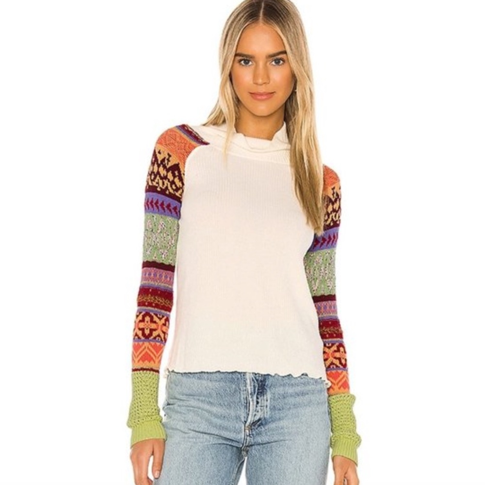 Free People Prism Ivory Sweater Size XS